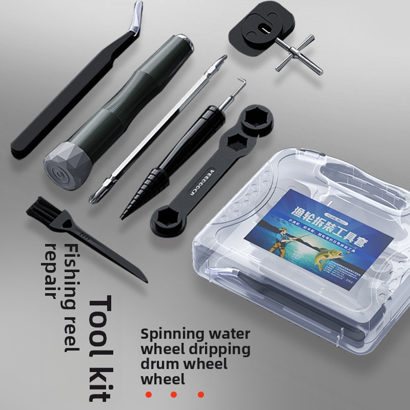 Fly Reel - Wartungsschlüssel-Set für Angelrollen, Demontagewerkzeuge für Baitcasting-Rollen,